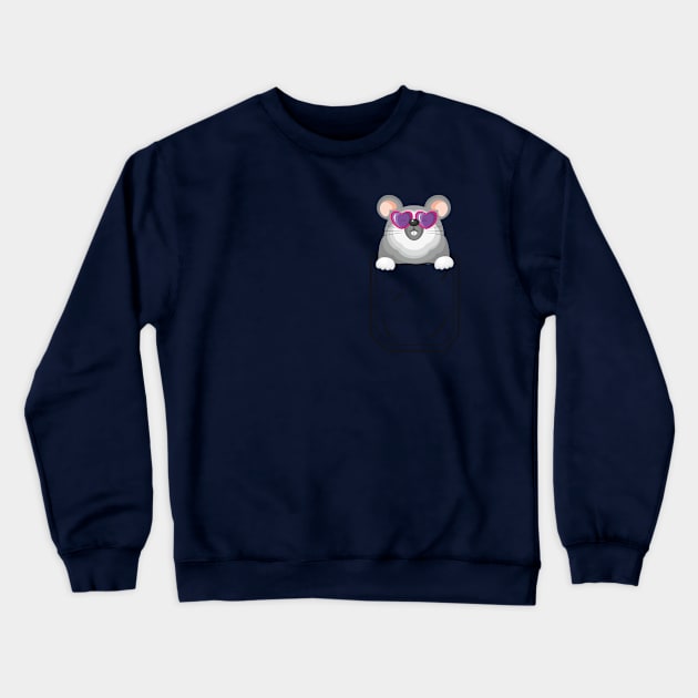 Pocket Mouse Crewneck Sweatshirt by Saulene